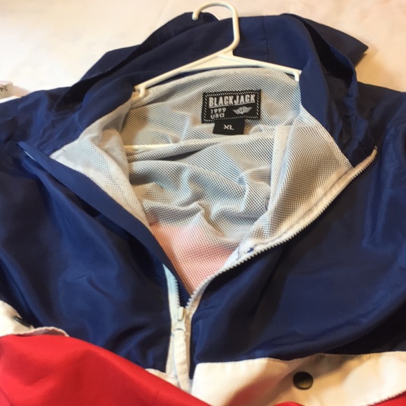 Vintage Blackjack 1999 USA  Hooded Windbreaker Size XL - Picture 3 of 13